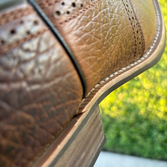 Ariat Heritage Roughstock Men’s Brown Leather Wide Square Toe Boots 13D 10014024 - Picture 9 of 16